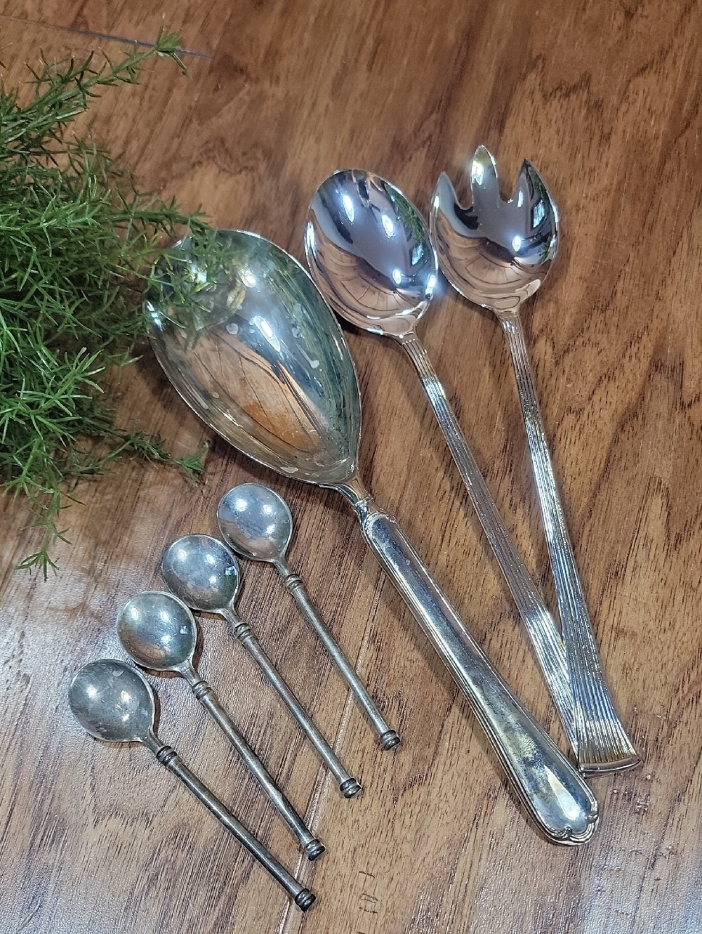Classic Silver-Plated Serving Spoons Set